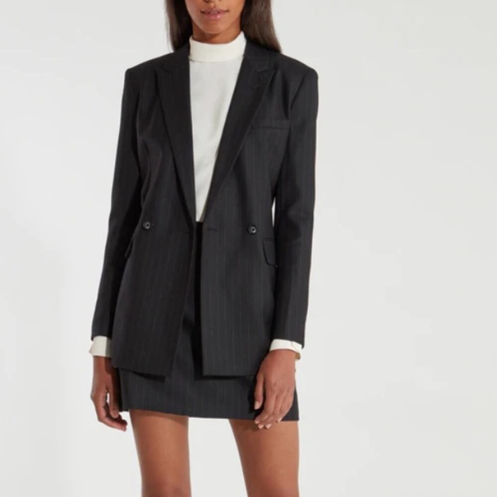 Billie The Label Diana Pin Stripe Blazer Black S